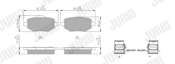 Brake Pad Set, disc brake (573899J)