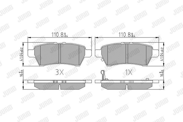 Brake Pad Set, disc brake (572610J)