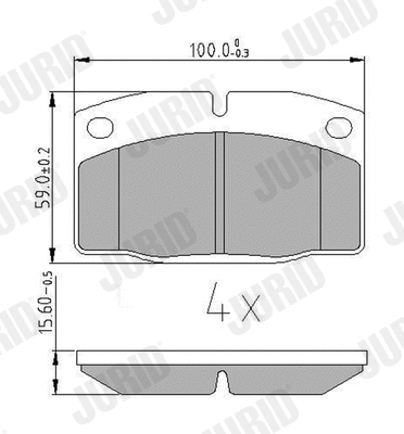 Brake Pad Set, disc brake (571276J)