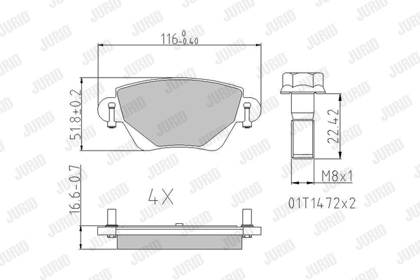 Brake Pad Set, disc brake (573320J)