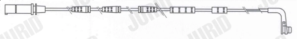 Warning Contact, brake pad wear (FWI361)