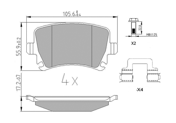 Brake Pad Set, disc brake (573846J)