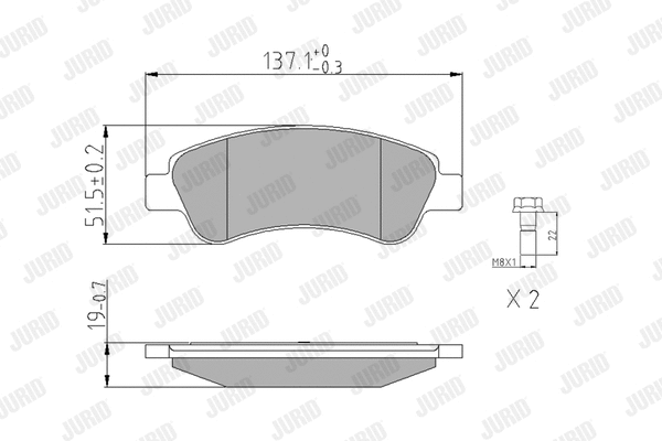 Brake Pad Set, disc brake (573030J)