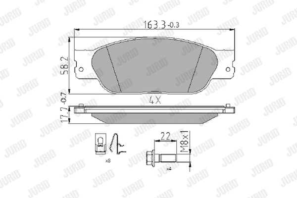Brake Pad Set, disc brake (573934J)