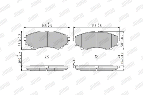 Brake Pad Set, disc brake (572572J)