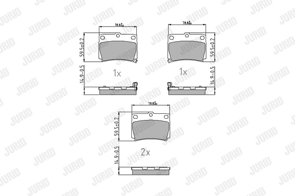 Brake Pad Set, disc brake (572519J)