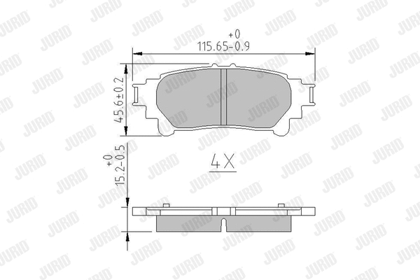 Brake Pad Set, disc brake (572656J)