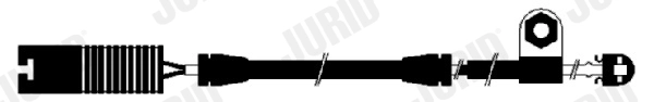Warning Contact, brake pad wear (FWI264)