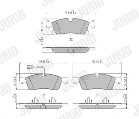 Brake Pad Set, disc brake (574161J)