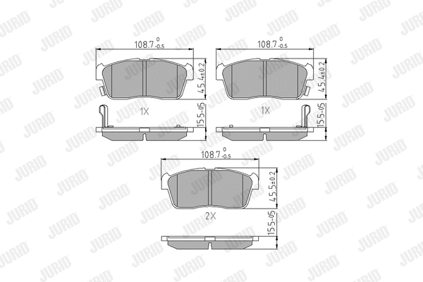 Brake Pad Set, disc brake (572471J)