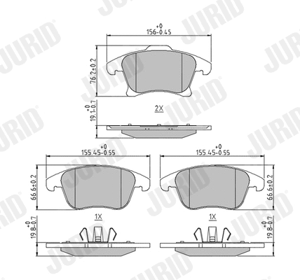 Brake Pad Set, disc brake (573674J)