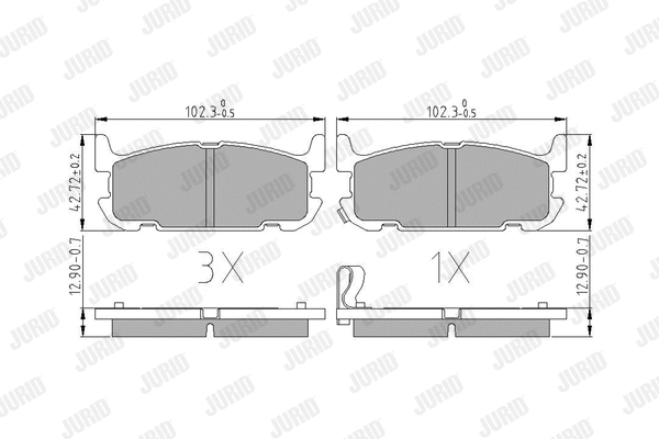 Brake Pad Set, disc brake (572603J)