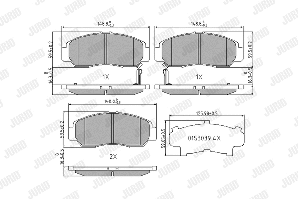 Brake Pad Set, disc brake (572449J)
