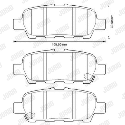 Brake Pad Set, disc brake (572654J)