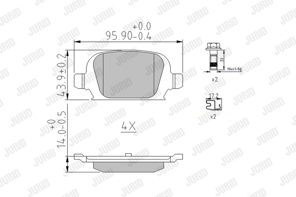 Brake Pad Set, disc brake (573009J)