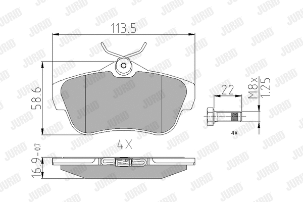 Brake Pad Set, disc brake (573281J)