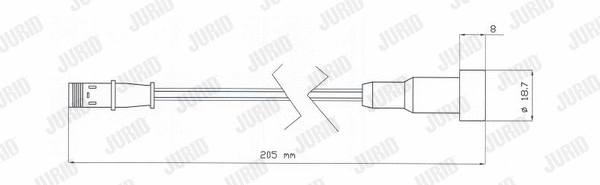 Warning Contact, brake pad wear (FAI205)