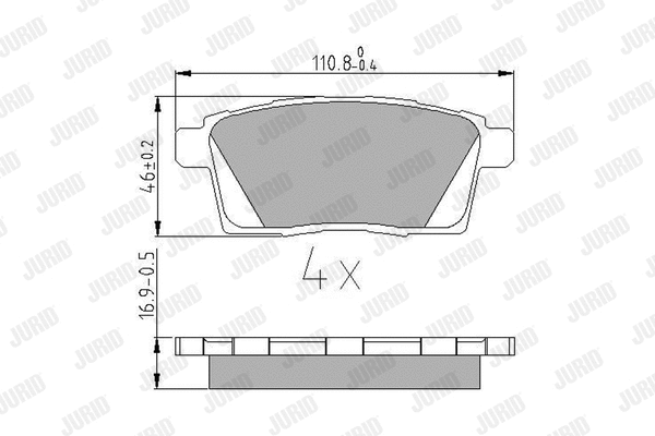 Brake Pad Set, disc brake (572644J)