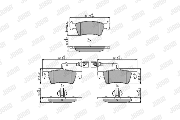 Brake Pad Set, disc brake (573301J)
