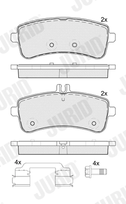 Brake Pad Set, disc brake (574101J)
