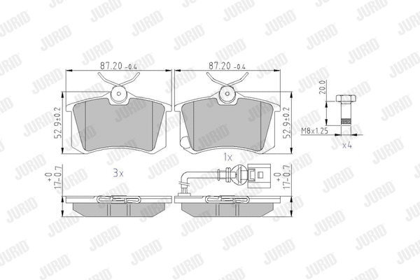 Brake Pad Set, disc brake (573938J)