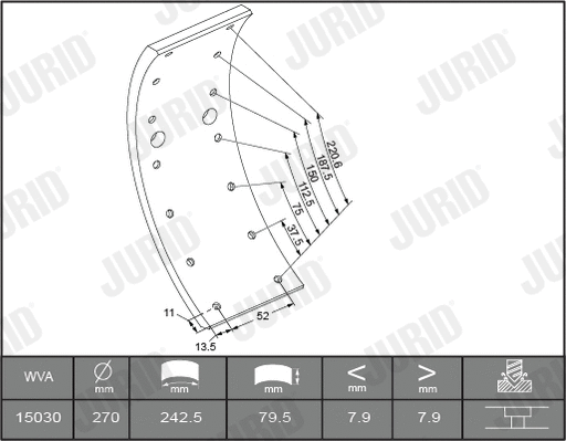 Brake Lining Kit, drum brake