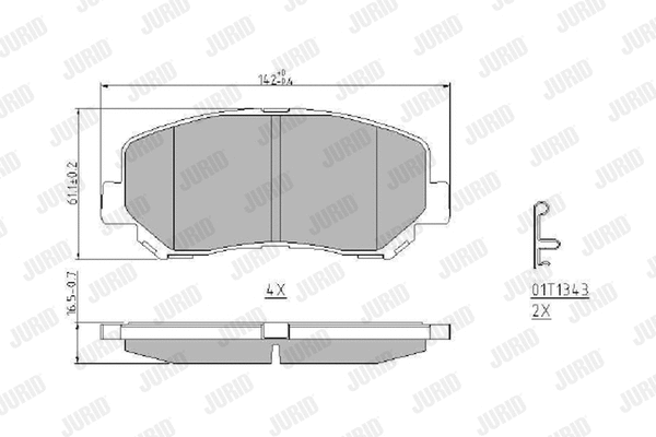 Brake Pad Set, disc brake (573619J)