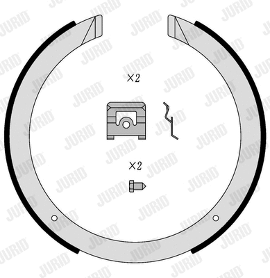 Brake Shoe Set, parking brake (362592J)