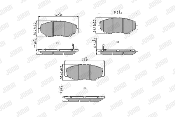 Brake Pad Set, disc brake (572504J)