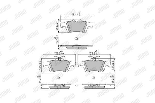 Brake Pad Set, disc brake (573981J)