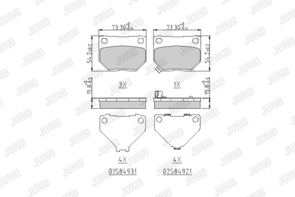 Brake Pad Set, disc brake (572645J)