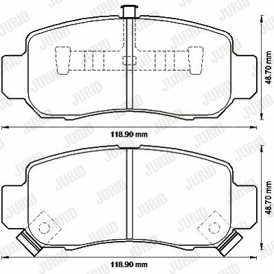 Brake Pad Set, disc brake (572561J)