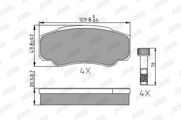 Brake Pad Set, disc brake (573115J)