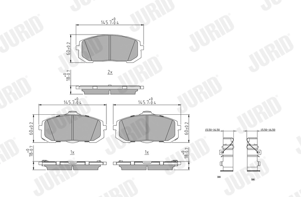 Brake Pad Set, disc brake (574166J)