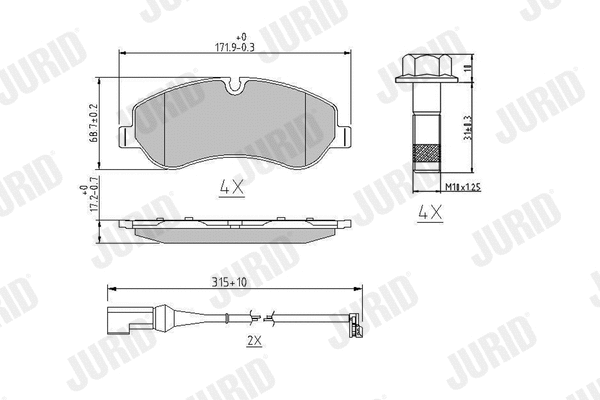Brake Pad Set, disc brake (573690J)