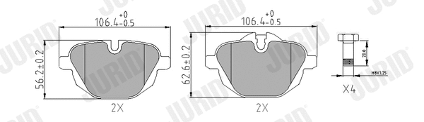 Brake Pad Set, disc brake (573352J)