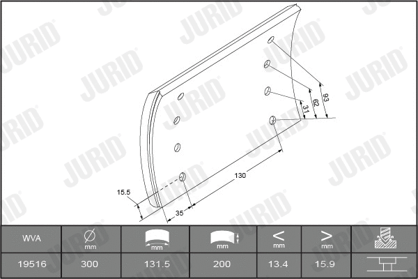 Brake Lining Kit, drum brake