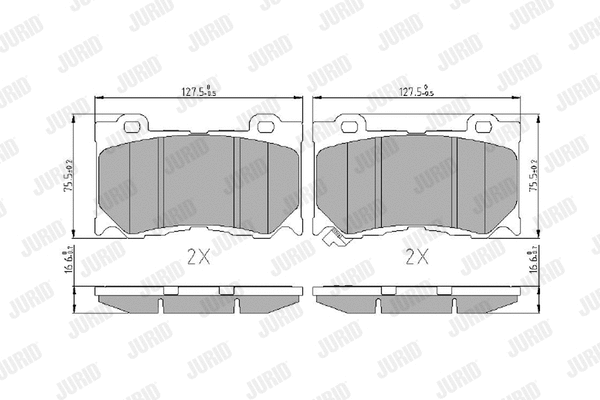 Brake Pad Set, disc brake (573453J)