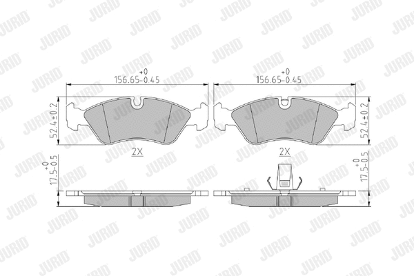 Brake Pad Set, disc brake (571391J)