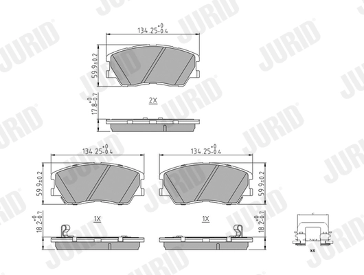Brake Pad Set, disc brake (574160J)