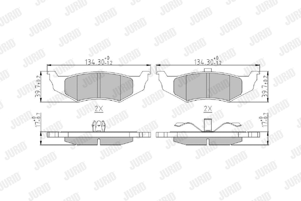 Brake Pad Set, disc brake (573069J)