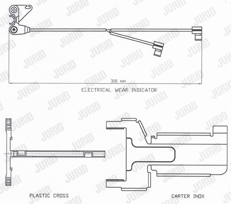 Warning Contact, brake pad wear (587014)