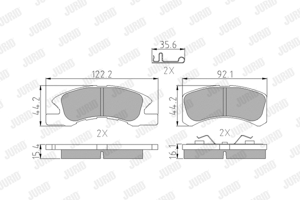 Brake Pad Set, disc brake (572615J)