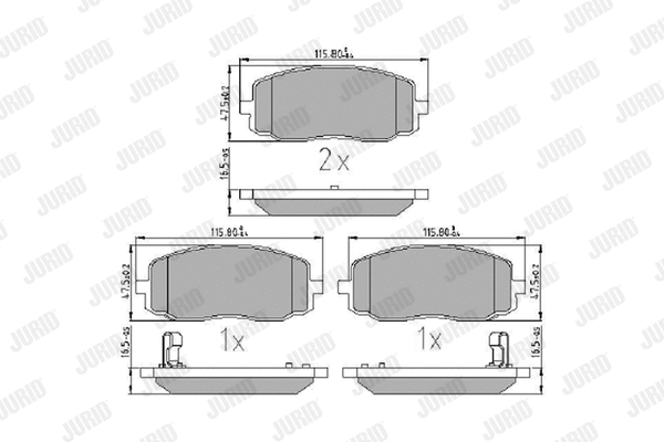 Brake Pad Set, disc brake (572526J)