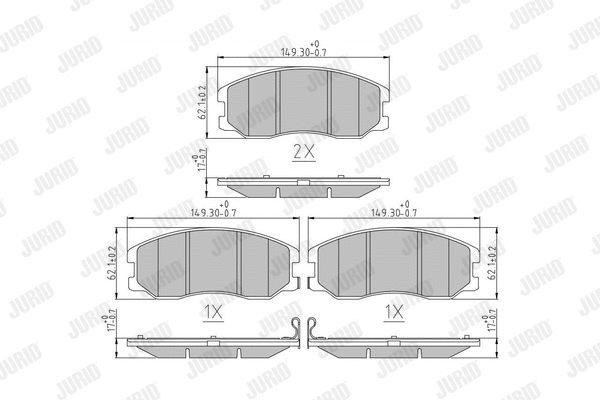 Brake Pad Set, disc brake (572570J)