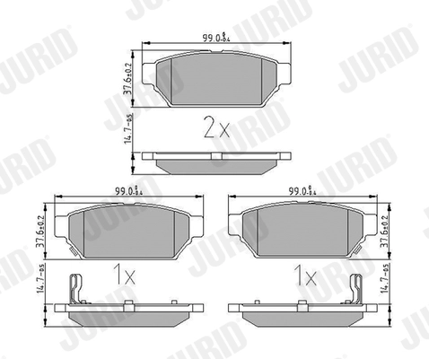 Brake Pad Set, disc brake (571943J)