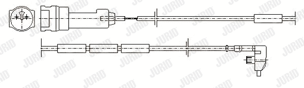 Warning Contact, brake pad wear (581334)