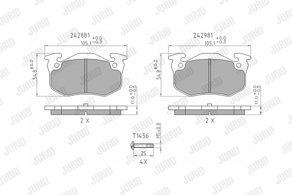 Brake Pad Set, disc brake (571747J)