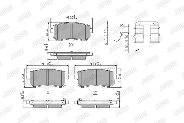 Brake Pad Set, disc brake (573830J)