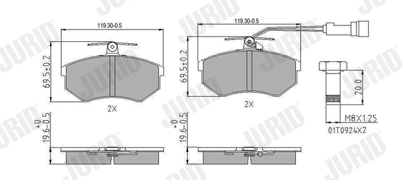 Brake Pad Set, disc brake (571356J)